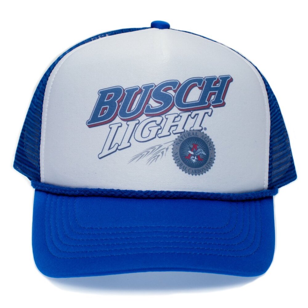Busch Light Beer Trucker Hat Vintage 80’s Style Cap One Size Unisex Royal/White